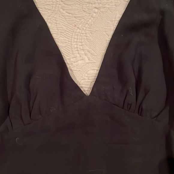 V neck ruffle cap sleeve dress - Picture 4 of 8